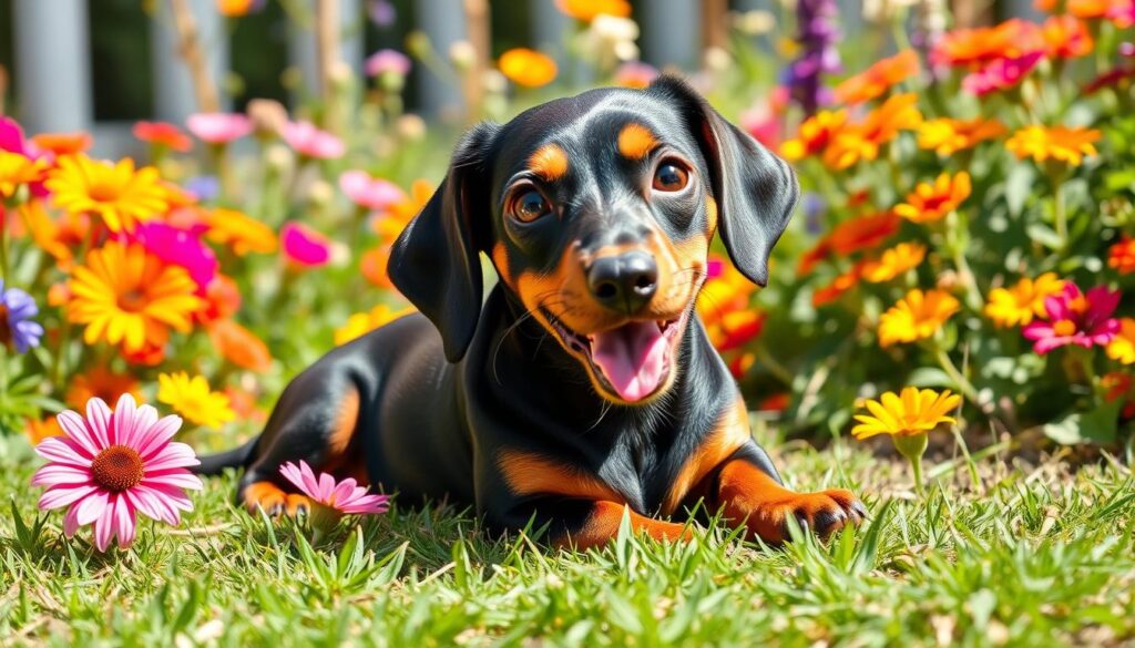 black and tan dachshund