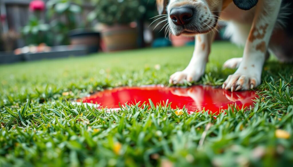 canine blood in urine