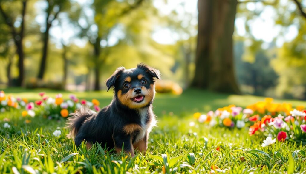 small black and brown dog